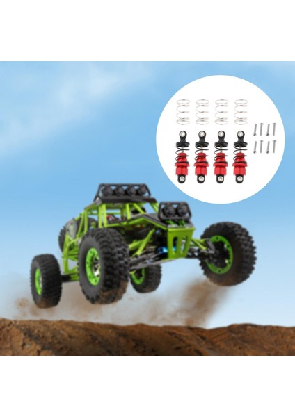 4 Pcs Rc Araç Şok Emici TT02 1:10 Rc Parçaları Kırmızı