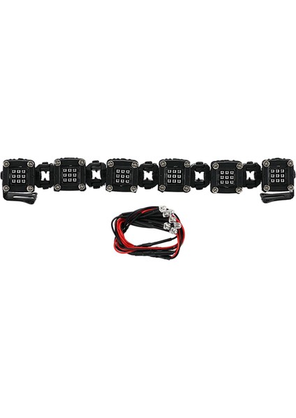 Eksenel SCX10 Kamyonlar Modifikasyonu Için Gölgeli Rc LED Işık Lambaları 6 LED Çatı Işıkları