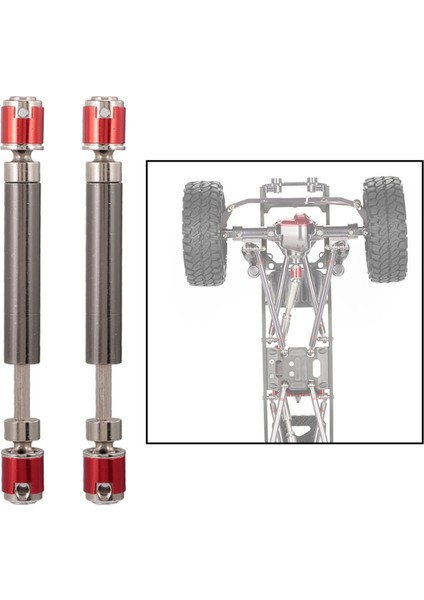 2 Pcs Rc Metal Alüminyum 90-125MM 1:10 Rc Craıl Için Ayarlanabilir Tahrik Mili indirimleri