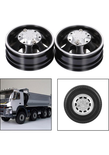 1/14 Kamyon Tırmanma Aksesuarları Için 2 Parça Metal Ön Tekerlek Hub modelleri
