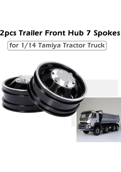 1/14 Kamyon Tırmanma Aksesuarları Için 2 Parça Metal Ön Tekerlek Hub fırsatları