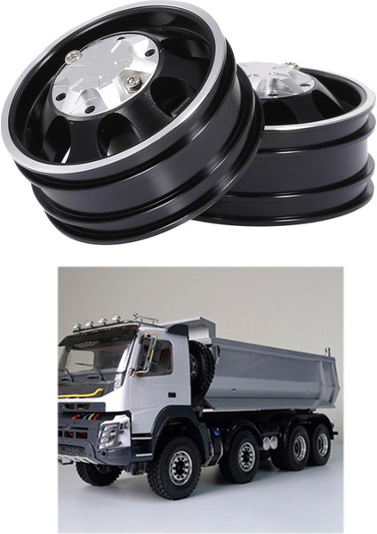 1/14 Kamyon Tırmanma Aksesuarları Için 2 Parça Metal Ön Tekerlek Hub indirimleri