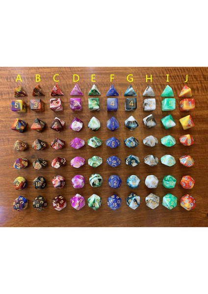Polyhedral Party, Dnd Rpg Mtg Yetişkinler Için Aile Oyunları Props Aile Oyunları Oyunu Koyu Yeşil Beyaz