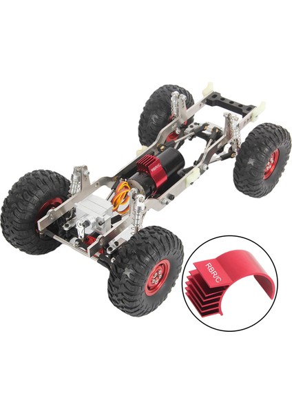 Fırçasız 370 Motorlu Isı Lavabo Soğutma Fanı Hsp Hpı Rc Metal Parçaları Kırmızı indirimleri