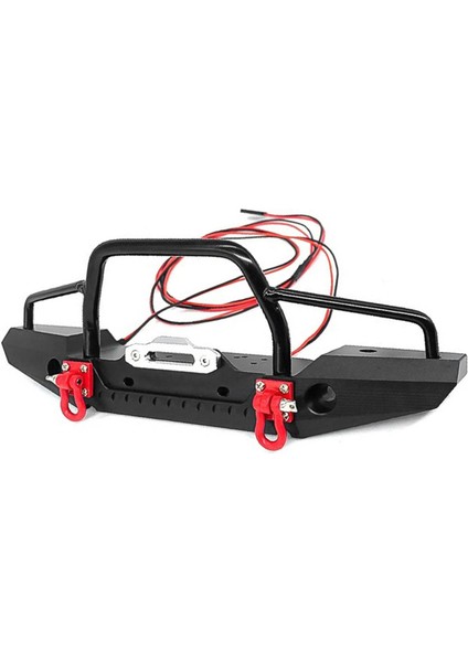 Eksenel SCX10 90046 Için 1/10 Rc Için LED Işığı Metal Ön Arka Tampon (Yurt Dışından)