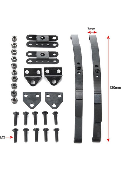 2pcs Metal Yaprak Yay Kiti Eksenel D90 Tf2 Rc Rock Crawler(Yurt Dışından)