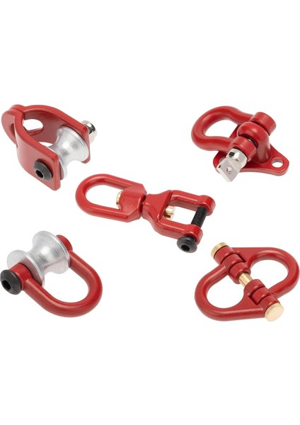 Römork Çekme Kanca Prangaları 1/10 Rc Paletli D90 SCX10 Parçaları Kırmızı