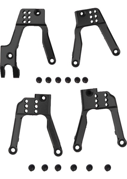 4x Rc Şok Damper Kuleleri Dağı SCX10 Iı 90046 90047 Araba Kamyon Dıy Parçaları Siyah