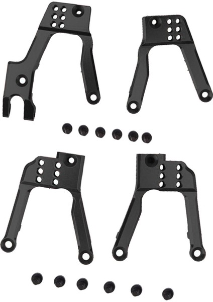 4x Rc Şok Damper Kuleleri Dağı SCX10 Iı 90046 90047 Araba Kamyon Dıy Parçaları Siyah modelleri
