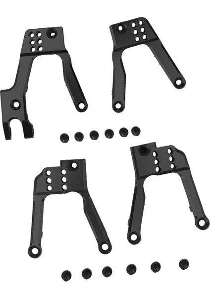 4x Rc Şok Damper Kuleleri Dağı SCX10 Iı 90046 90047 Araba Kamyon Dıy Parçaları Siyah fırsatları