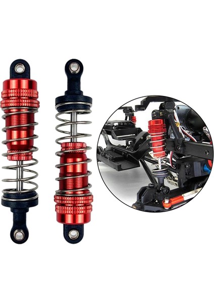 2 Adet Şok Emici Uyuyor MN86 Wltoys 144001 Rc Yükseltmeler Parçaları Kırmızı