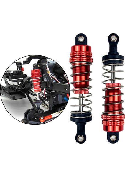2 Adet Şok Emici Uyuyor MN86 Wltoys 144001 Rc Yükseltmeler Parçaları Kırmızı