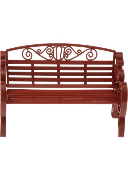 1/6 Demiryolu Figür Park Sandalyesi Settee Karakter Model Sahnesi Kahverengi