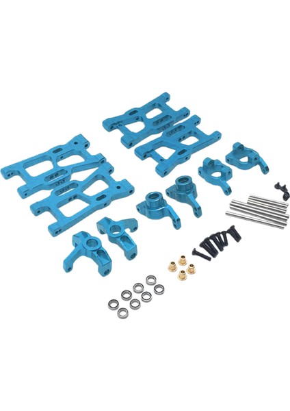 Full Metal Yükseltmeleri Parça Kiti Wltoys 144001 Salıncak Saldırıcı Direksiyon Gök Yatakları Mavi modelleri