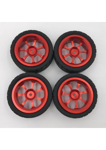 4pcs Rc Lastikler Tekerlek Jantları Wltoys Için Uygun 144001 1/14 A959 Rc Araba Aksesuarları Kırmızı