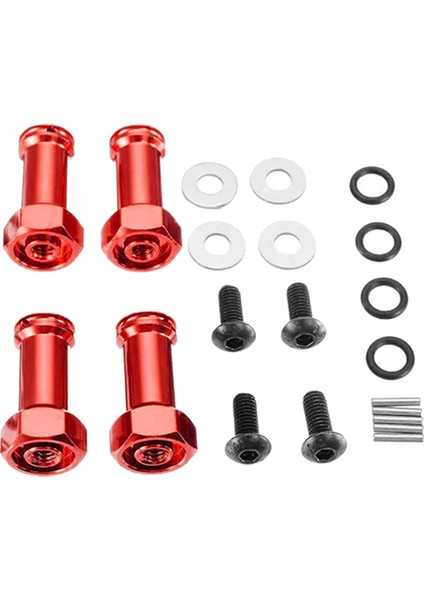 Metal 12MM Tekerlek Hub Adaptörü 1/14 Rc Car Wltoys 144001 Kırmızı