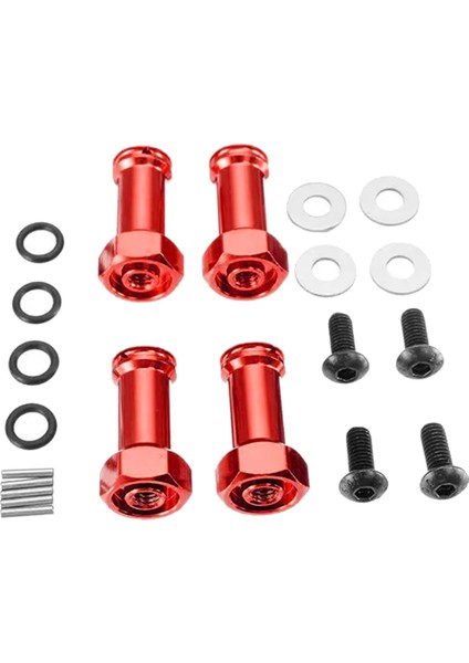 Metal 12MM Tekerlek Hub Adaptörü 1/14 Rc Car Wltoys 144001 Kırmızı