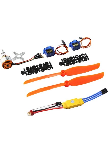 Rc 1400KV Fırçasız Motor 30A Esc Elektrik Kontrolü Rc Uçak Için Set