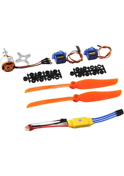 Rc 1400KV Fırçasız Motor 30A Esc Elektrik Kontrolü Rc Uçak Için Set