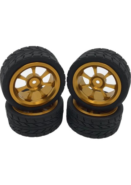 Rc Lastikler Tekerlek Jantlar Seti Wltoys 144001 1:14 A949 A969 Rc Parçaları Altın