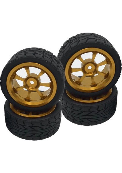 Rc Lastikler Tekerlek Jantlar Seti Wltoys 144001 1:14 A949 A969 Rc Parçaları Altın