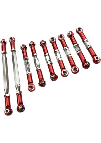 9x Metal Direksiyon Servo Bağlantıları 1/12 Wltoys FY01 Rc Trawlers Için Çekme Çubukları Kırmızı