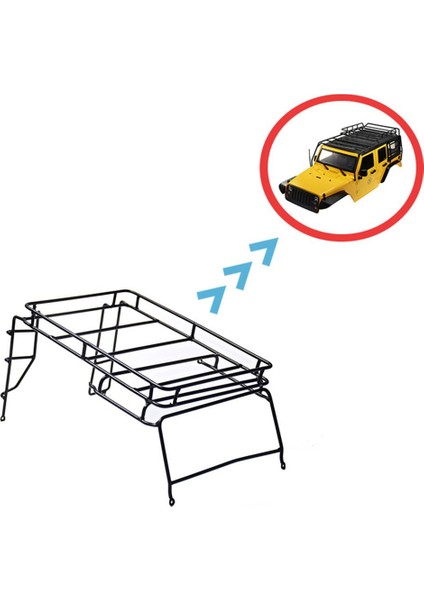 1:10 Ölçekli Çatı Raf RC4WD D90 Rc Trawrıcs Için Bagaj Taşıyıcı Parçaları Yükseltme (Yurt Dışından)