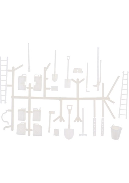 1:16 Wpl 6WD Rc Araç Modeli Için Ölçek Beyaz Araçlar Kova Seti