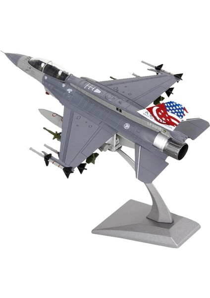 1/72 Ölçekli Diecast Fighter F16D Mücadele Falcon Uçak Oyuncak Metal Standlı
