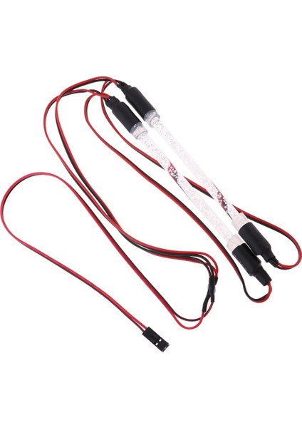 2pcs 94123 LED Işık Çubuğu Şasi Işıkları Alıcı Güç Far Rc Drifting 1:10 Kamyon Paletli Buggy Araba Kırmızı