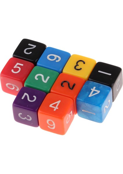 10PCS 6 Taraflı D6 Akrilik Içme Oyunu Için Kalıplar