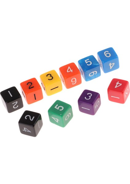 10PCS 6 Taraflı D6 Akrilik Içme Oyunu Için Kalıplar