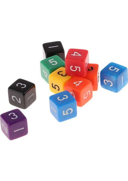 10PCS 6 Taraflı D6 Akrilik Içme Oyunu Için Kalıplar
