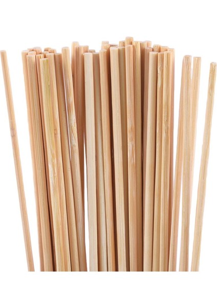 El Sanatları Dersleri Için 50 Adet Bambu Yuvarlak Çubuk - Açıklandığı Gibi fırsatları