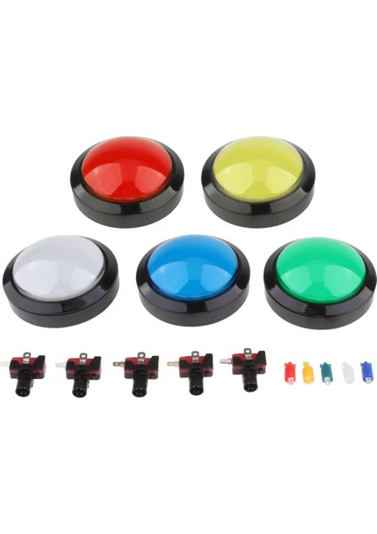 Arcade Makinesi Için 12V Dome Dışbükey Tip LED Illumine Push Düğmesi(Yurt Dışından)
