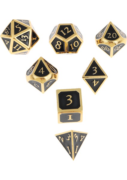 7pcs 16MM/0.62 '' Çok Pezedral Masa Oyunu D20 D12 D10 D8 D6 D4 A(Yurt Dışından)