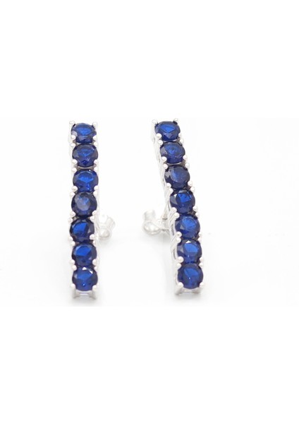 Su Yolu Safir Taşlı 925 Ayar Gümüş Küpe 201021523 fiyatları