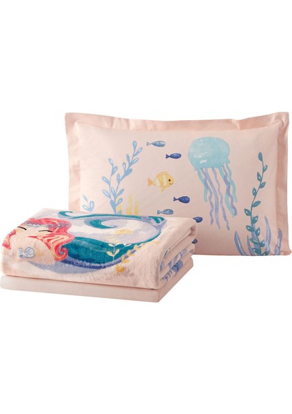 Bedding Minthe Tek Kişilik Wellsoft Battaniyeli Lastikli Çarşaf Seti - Pembe fırsatları