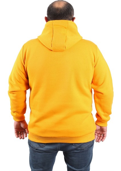 Mocgrande Büyük Beden Kapüşonlu Sweat Twenty 22741 Hardal fırsatları