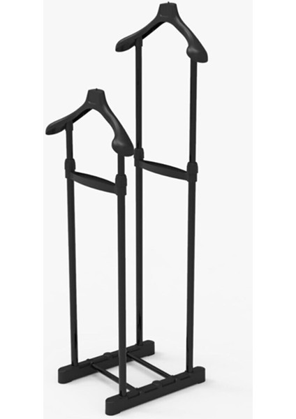 Çift Askılıklı Dilsiz Uşak - Yükseklik Ayarlı Elbise Askısı