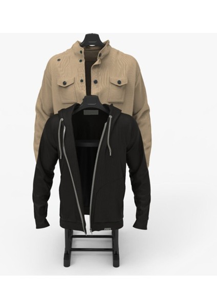 Çift Askılıklı Dilsiz Uşak - Yükseklik Ayarlı Elbise Askısı fırsatları