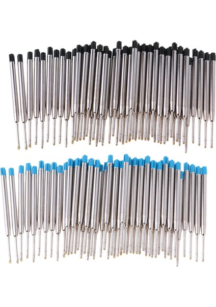 50 Metal Tükenmiş Kalem Doldurma Mürekkebi Doldurma Ofis Ekipmanları - Siyah fırsatları
