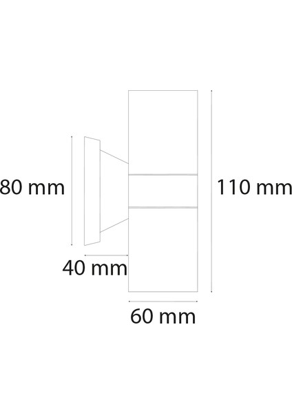 Çift Yönlü GU10 Dış Mekan Armatür 2x5W fiyatları