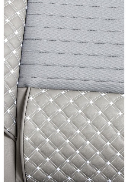 Ssanyoung Kyron Uyumlu Lüks Deri Oto Koltuk Kılıfı Ön/arka Set Elit Gri modelleri