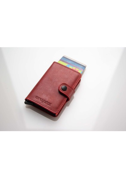 Mekanizmalı Cüzdan Tekli Kırmızı Deri fiyatları