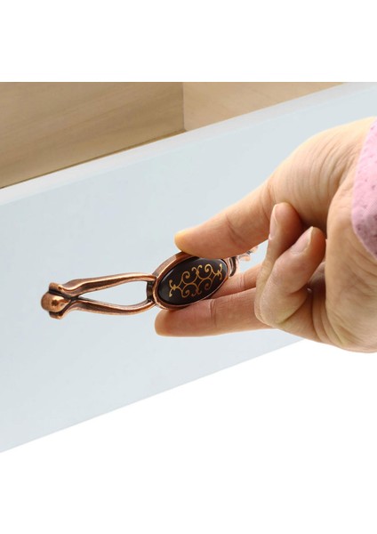 Erdem Çekmece Dolap Kapak Kulpu Kulbu 128 mm Antik Bakır Metal Kulp