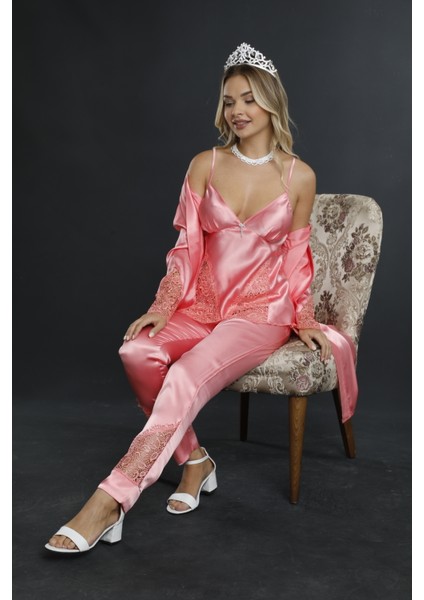 Gelin 3 Parça Saten Çeyiz Seti