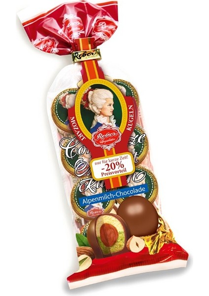 Reber Constanze Mozart Kugeln Alpenmilch Chocolade 200 gr