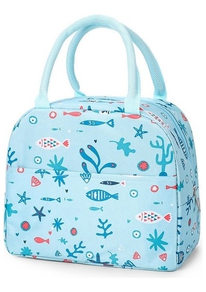 Taşınabilir Kanvas Öğle Yemeği Çantası Su Geçirmez Yalıtımlı Taze Soğutucu Çanta Termal Yemek Pikniği