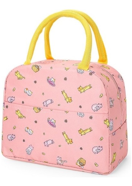 Taşınabilir Kanvas Öğle Yemeği Çantası Su Geçirmez Yalıtımlı Taze Soğutucu Çanta Termal Yemek Pikniği